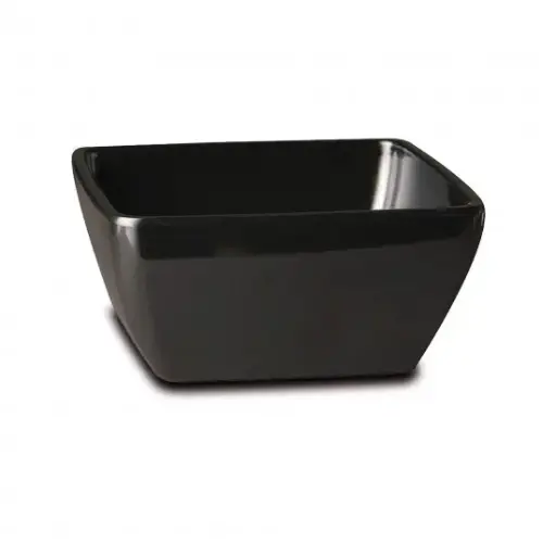 [83468] Ensaladera Pure Melamina Negra 19X19X9 Cm. 1.5 L.