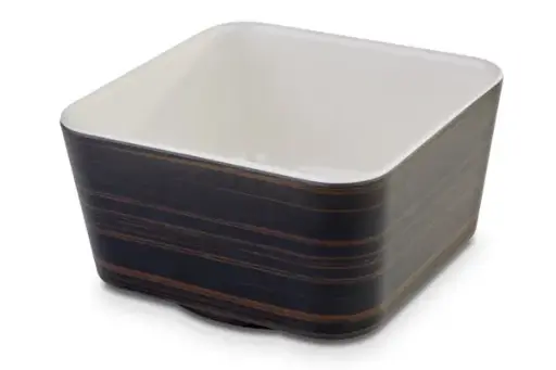 [15215] Bol Bicolor Melamina Roble / Beige 13X13 Cm.