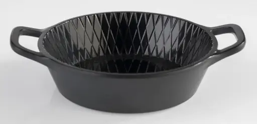 [84778] Bol Degustacion Mini Melamina Negro Con Asas 8,5X2,5 Cm.