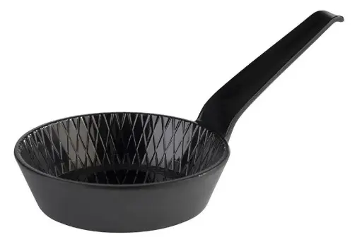 [84779] Bol Degustacion Mini Melamina Negro Con Mango 8,5X2,5 Cm.