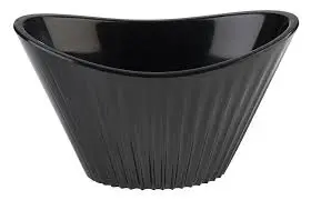 [84780] Bol Oval Melamina Negro 9,5X5,5X5,5 Cm.