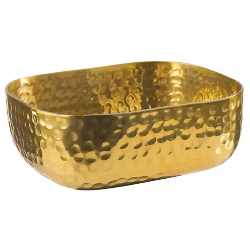 [40690] Bol Rectangular Amartillado Oro 15,5X12X5,5 Cm.