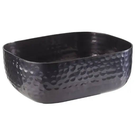 [40692] Bol Rectangular Amartillado Negro 15,5X12X5,5 Cm.