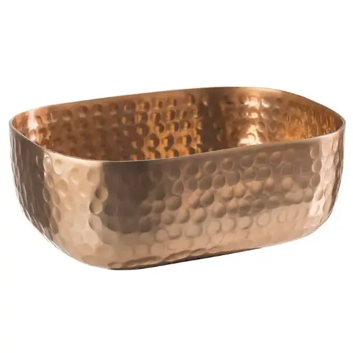 [40694] Bol Rectangular Amartillado Cobre 23X15,5X6 Cm.
