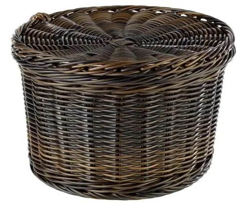 [40299] Cesta Huevos Rattan Bicolor 26 Cm.