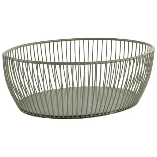 [30473] Cesta Metalica Svart Verde 24,5X19 Cm.