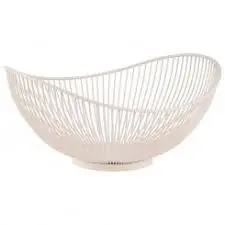 [30429] Cesta Oval Svart Metalica Blanca 29,5X25,5X13,5 Cm.