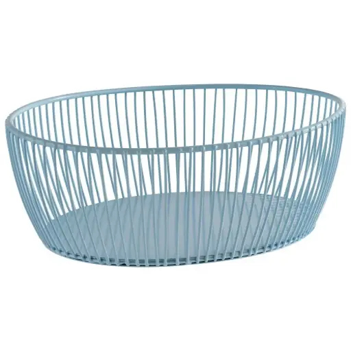 [30455] Cesta Metalica Svart Azul 24X19 Cm.
