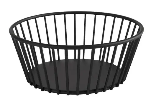 [30410] Cesta Metalica Negra Redonda 17X7 Cm.