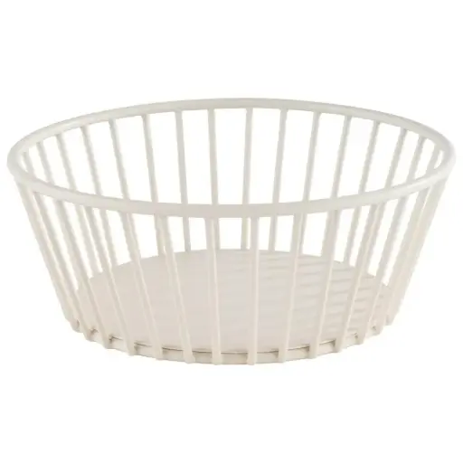 [30430] Cesta Metalica Urban Blanca 17X7 Cm.