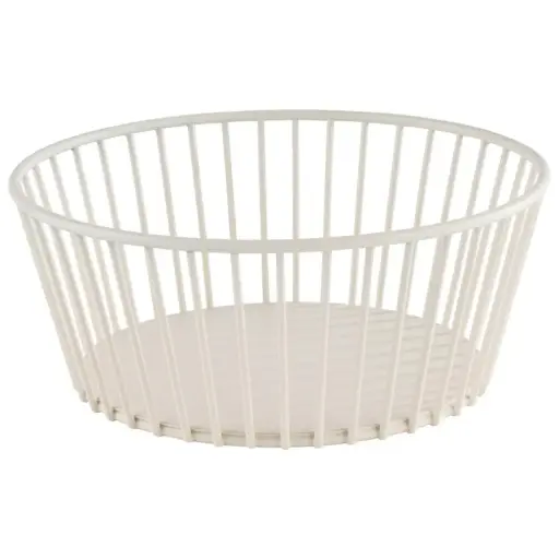 [30431] Cesta Metalica Urban Blanca 20X8,5 Cm.