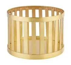 [15335] Pedestal / Cesta Buffet Dorado 21X20 Cm.
