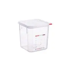 [11852] Contenedor Cuadrado Pp. Con Tapa 4 L. 19.5X19.5X19 Cm.
