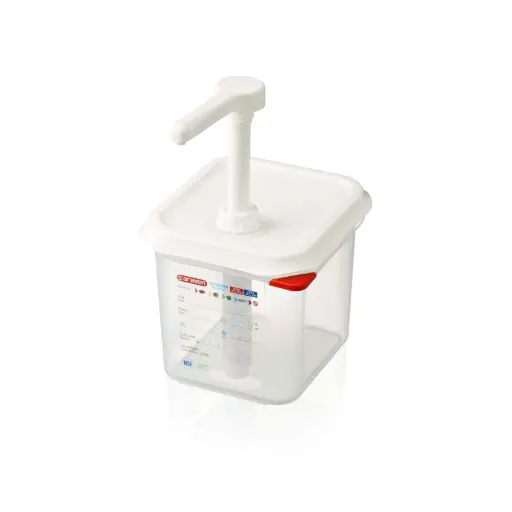 [01367] Dispensador Salsas Pp. C/Bomba Gn. 1/6 2,6 L.