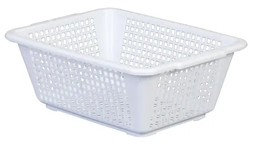 [01121] Cesta Escurridora Rectangular Blanca 298X228X112 Mm.