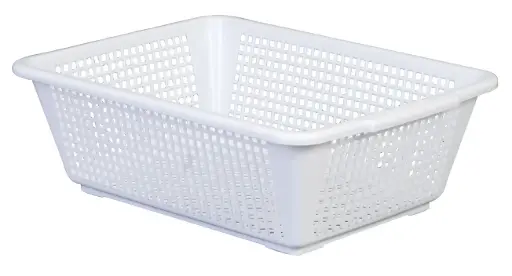 [01123] Cesta Escurridora Rectangular Blanca 400X298X130 Mm.