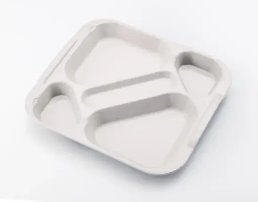 [01052] Bandeja Autoservicio Pc. 5 Compartimentos Blanca 370X334X43 Mm.  