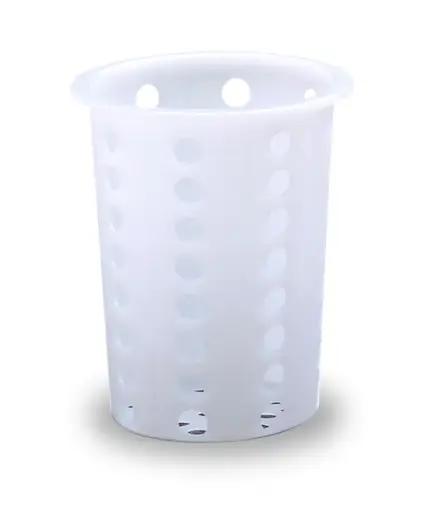 [01068] Cestillo Cubiertos Redondo Blanco 97X137 Mm.