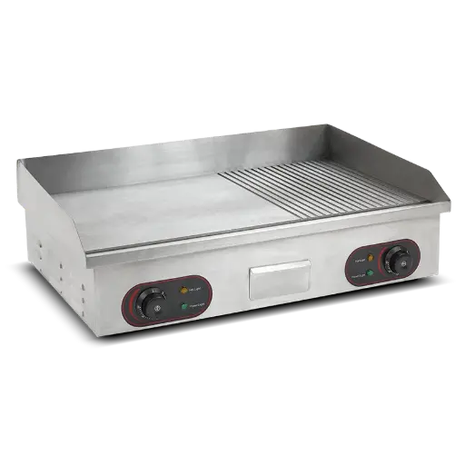 [RS523] Fry Top Liso/Ranurado 2200 W + 2200 W Cm 73 X 40