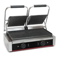 [RS557] Plancha Grill Doble Placas Ranuradas 