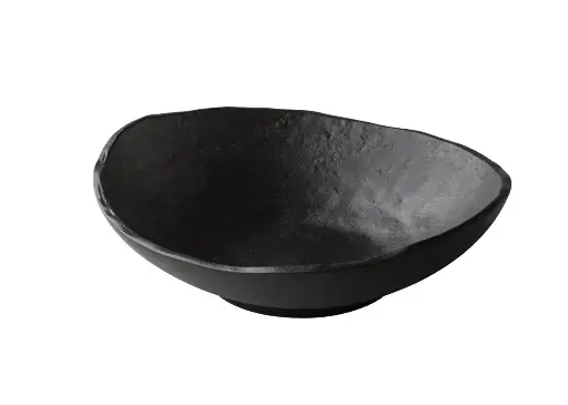 [QR17043] Plato Hondo Oyster Negro 25 Cm.