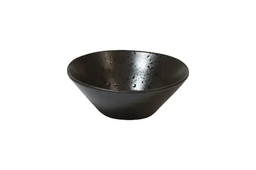 [QU73908] Ensaladera Q Authentic Speckle Negra 16,5 Cm.