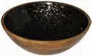 [WCC2525Z] Ensaladera Madera / Negro 25X7,5 Cm.