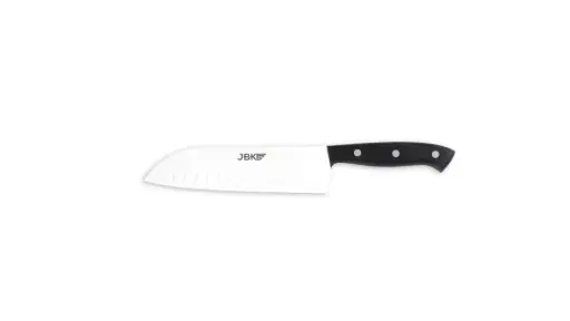 [80501] Cuchillo Santoku Premium Chef Forjado Negro / Blanco 18 Cm.