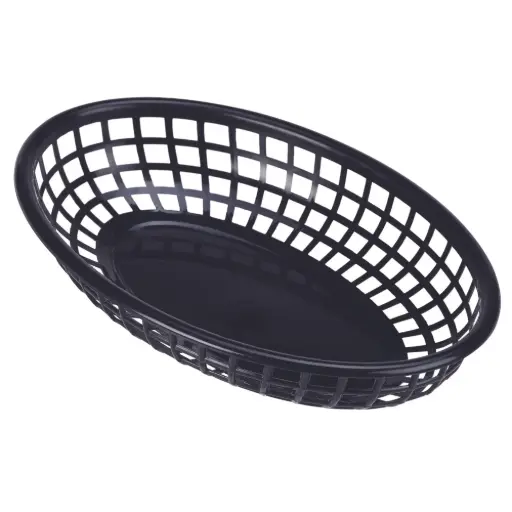 [FFB23-B] Cesta Fast Food Negra 23.5X15.4 Cm.