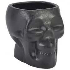 [SKL800] Vaso Tiki Craneo Negro 80 Cl.