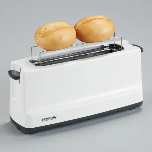 [2232] TOSTADOR ELECTRICO SEVERIN BLANCO 4 TOSTADAS 900 W.