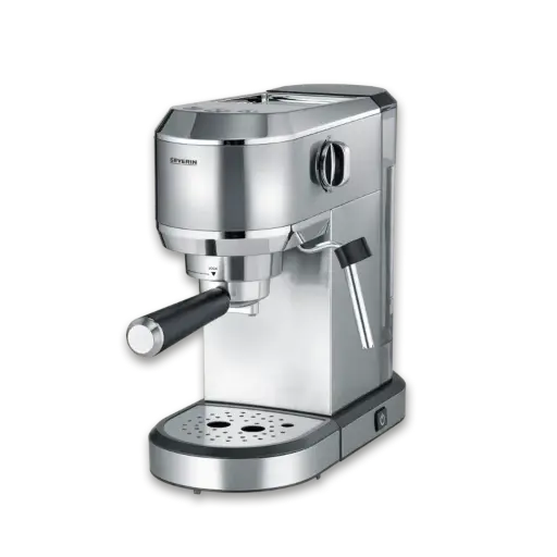 [5997] Cafetera espresso "Newspresa", appro. 1350 W, bomba italiana de 20 bar, diseño delgado, tanque de agua extraíble. Filtro porta de acero inoxidable de alta calidad, boquilla espumadora de leche