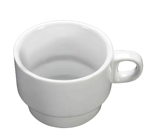 [01S0290] Taza Moka Montgat Porcelana Blanca 8 Cl.