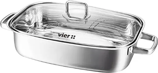 [RU45] Rustidera Inox. C/Tapa Vier 35X24X10 Cm.
