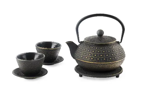 [HAKONE] Tetera Hierro Fundido Hakone Con Tazas 0,8 L.