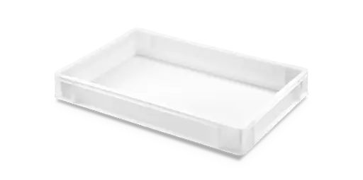 [6409C00] Cubeta Manutencion Lisa Blanca 19 L. 60X40X9 Cm.