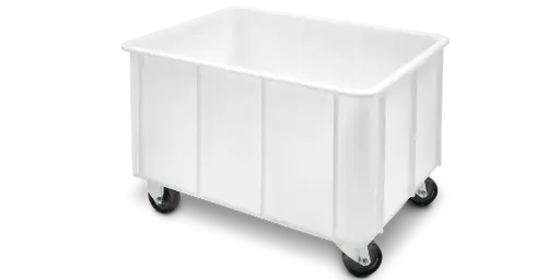 [316700] Cubeta Manutencion Lisa Blanca Con Ruedas 155 L. 80X60X56 Cm.