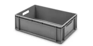 [CPR-2-C06] Cubeta Manutencion Lisa Gris Sin Asas Pasantes 40 L. 600X400X200 Mm.