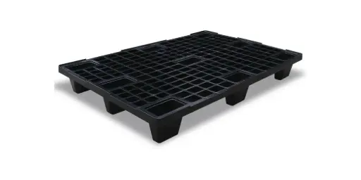 [120809] Palet Ranurado Encajable Negro 120X80X14,5 Cm.