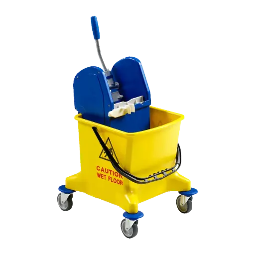 [23730] Cubo Fregona Simple Con Ruedas Y Prensa 25 L.