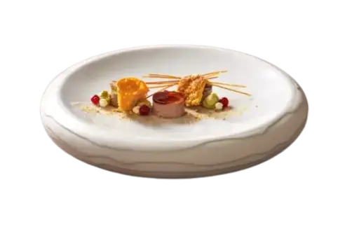 [067000300001] Plato Terra Redondo Blanco 30X5 Cm.