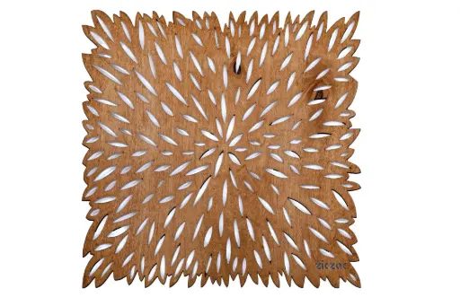 [ZZ0561 HONEY] Mantel Individual Abedul Miel Cuadrado 36X36 Cm.