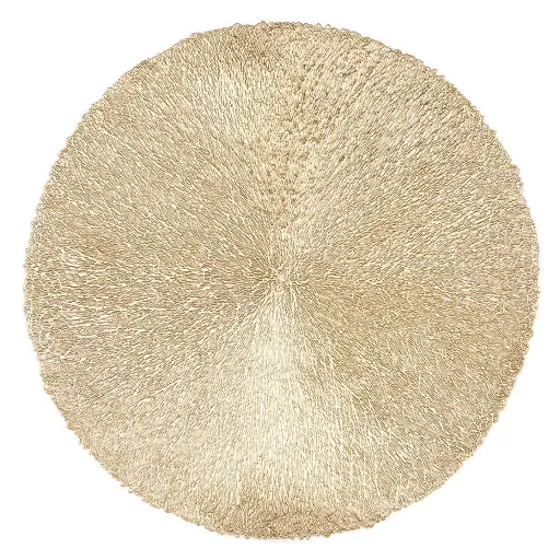 [ZZ0534 GOLD ] Mantel Individual Capellini Oro Redondo 38 Cm.