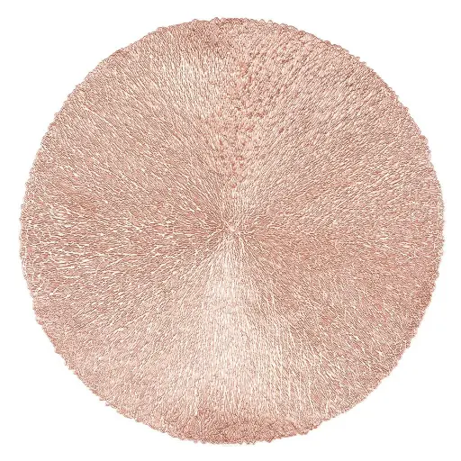 [ZZ0534 ROSEGOLD] Mantel Individual Capellini Oro Rosa Redondo 38 Cm.