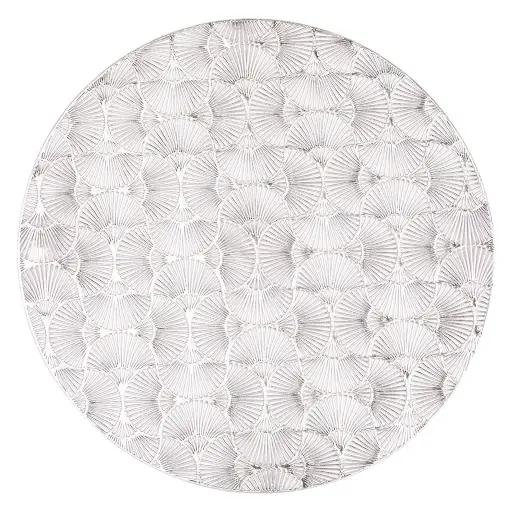 [ZZ0538 SILVER] Mantel Individual Capellini Plata Redondo 38 Cm.
