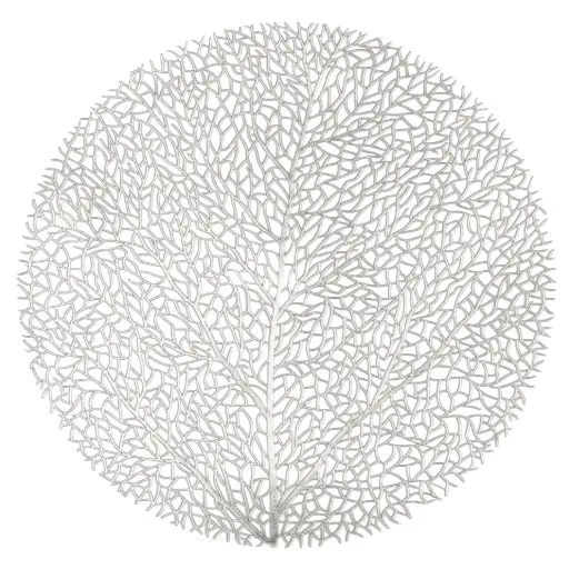 [ZZ0539 SILVER] Mantel Individual Capellini Plata Redondo 38 Cm.