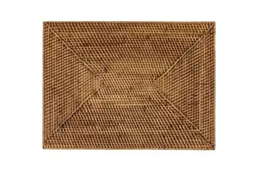 [9593BR/DARK] Mantel Individual Rattan Marron 40X30 Cm.