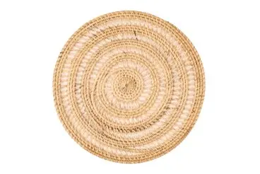 [9600NATURAL] Mantel Individual Rattan Natural Espiral 36 Cm.