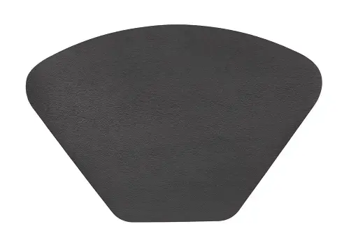 [ZZ0541 BLACK] Mantel Individual Togo Negro Abanico 48X32 Cm.