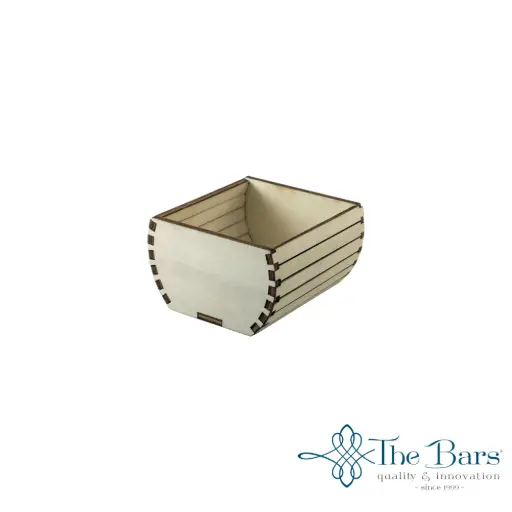 [G004B] Zz26 Azucarero Sobres Barril Madera 6X10X5.5 Cm.                      